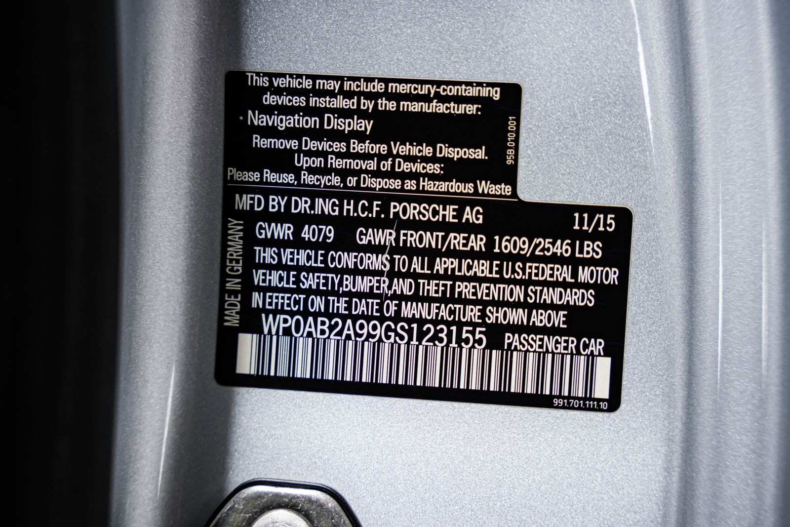 2016 Porsche 911 Carrera S — photo 43