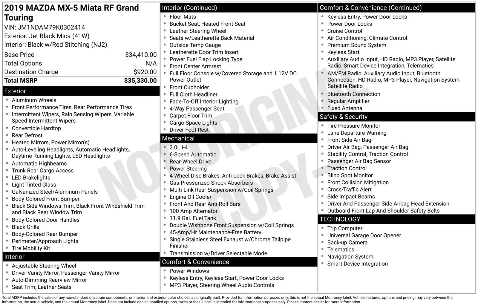 Used Car 2019 Mazda Miata Rf  Grand Touring For Sale Under $25,000 In Austin, Texas