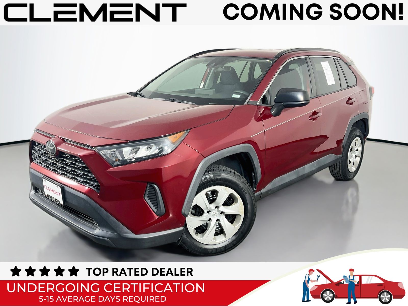Red (Ruby Flare Pearl) 2019 Toyota RAV4 SUV / Crossover Front-Wheel Drive 8-Speed Automatic