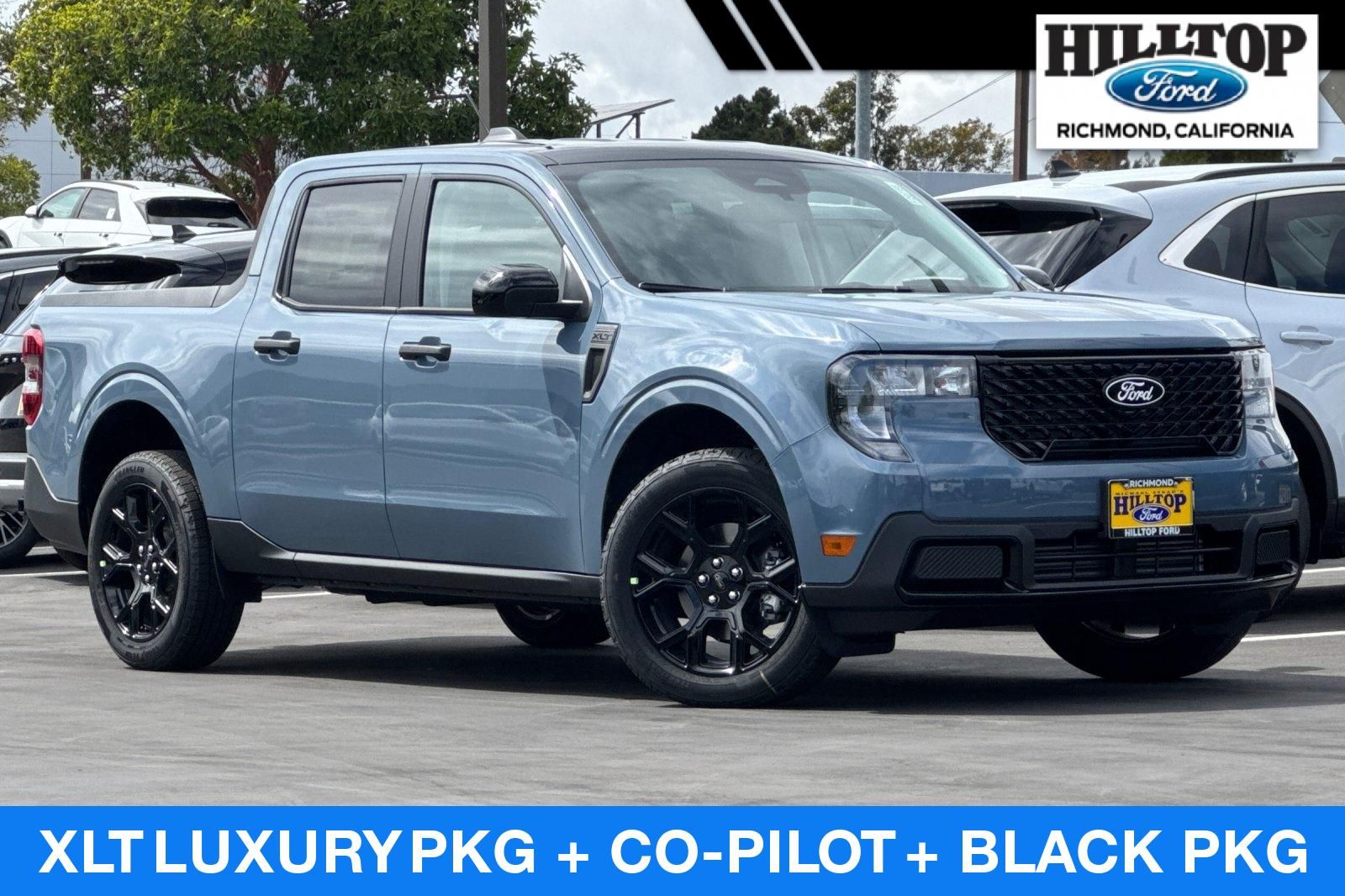 Blue (Azure Gray Metallic) 2025 Ford Maverick Pickup Truck All-Wheel Drive 8-Speed Automatic