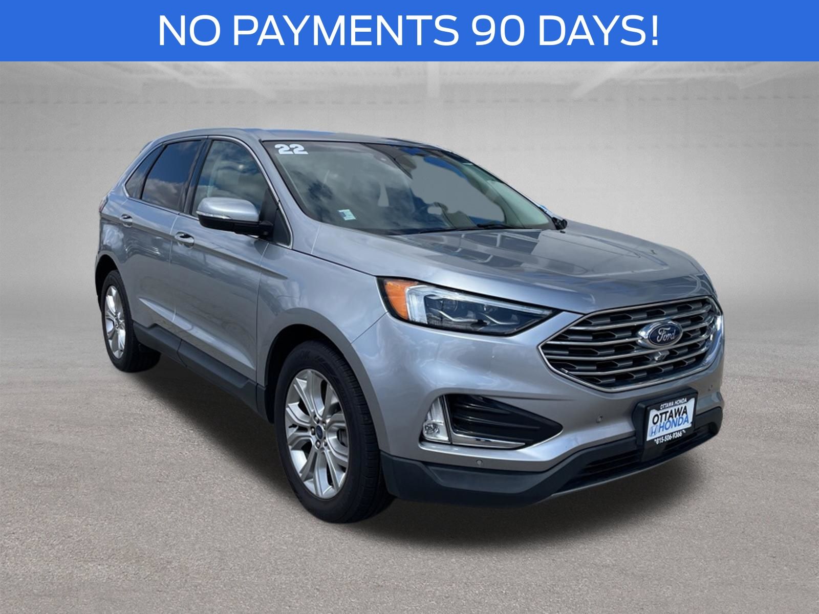 Silver Metallic 2022 Ford Edge SUV / Crossover All-Wheel Drive 8-Speed Automatic