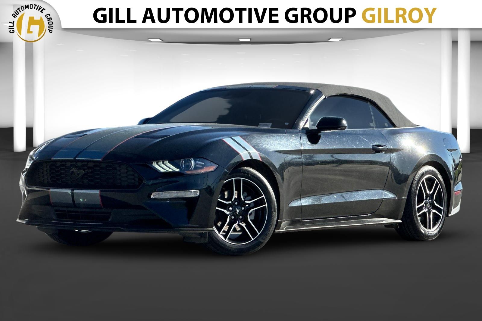 Shadow Black 2022 Ford Mustang EcoBoost Convertible RWD Convertible Rear-Wheel Drive Automatic