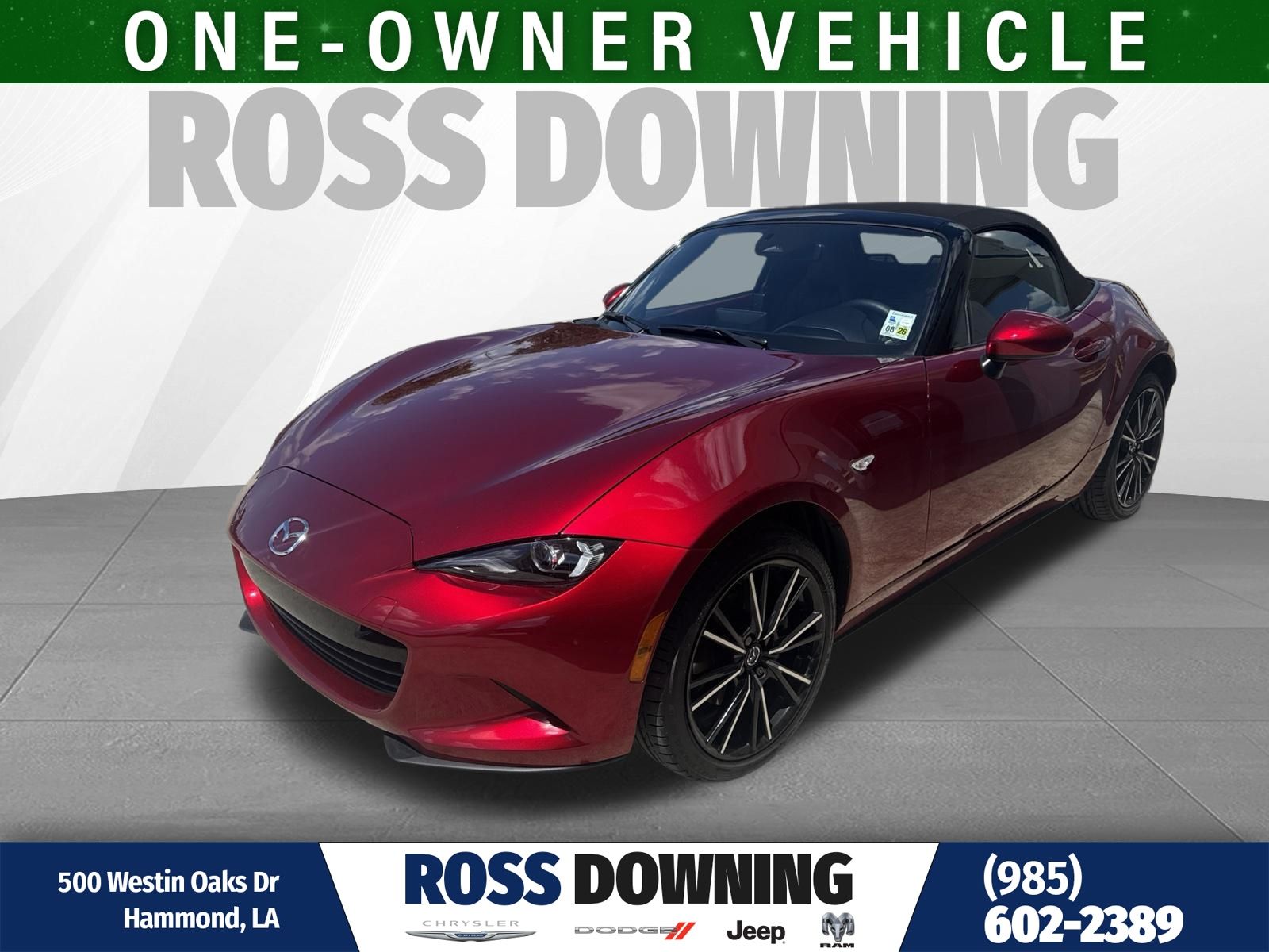 Soul Red Crystal Metallic 2025 Mazda MX-5 Miata Convertible Rear-Wheel Drive 6-Speed Manual
