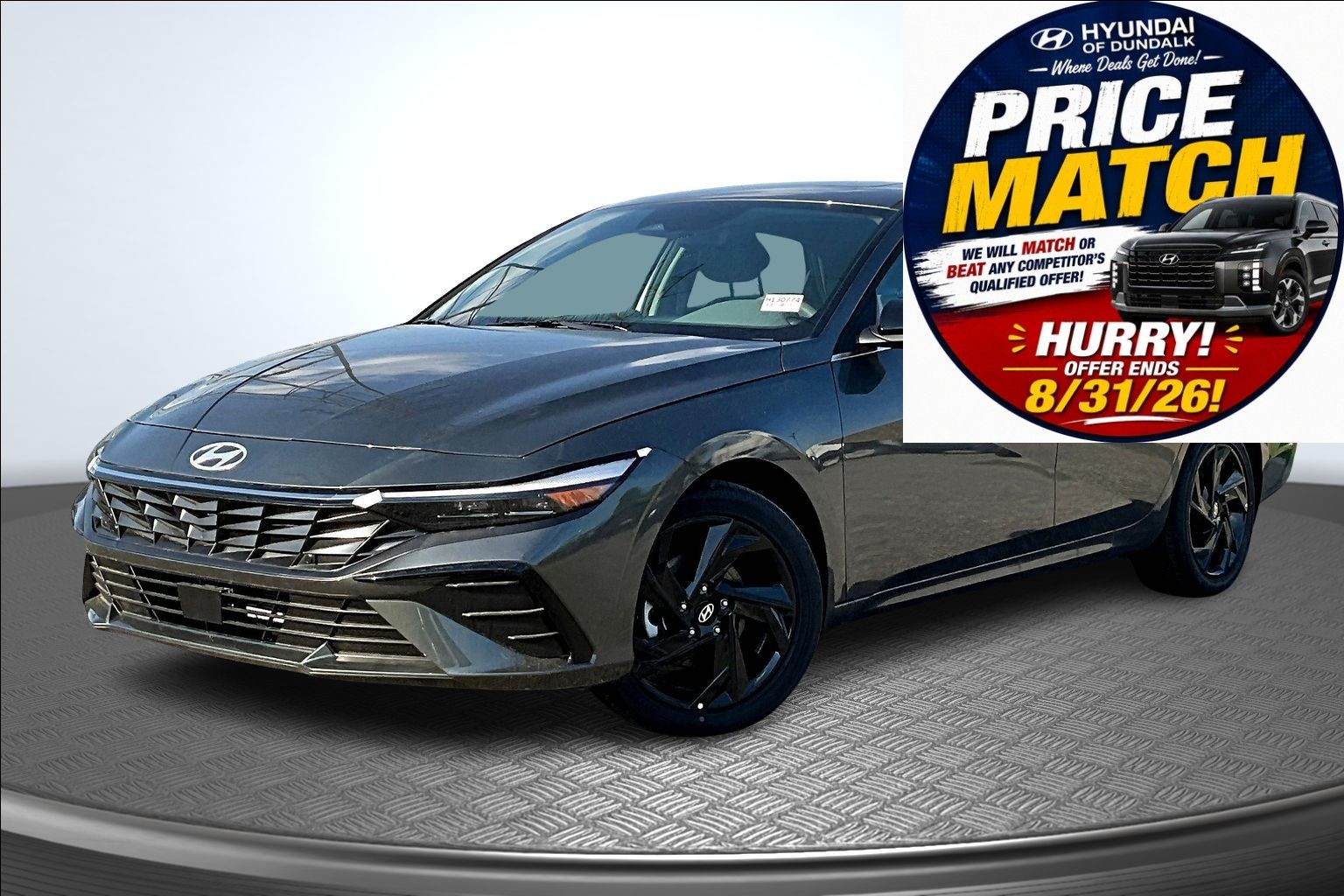 Amazon Gray 2026 Hyundai Elantra Sedan Front-Wheel Drive Continuously Variable Transmission