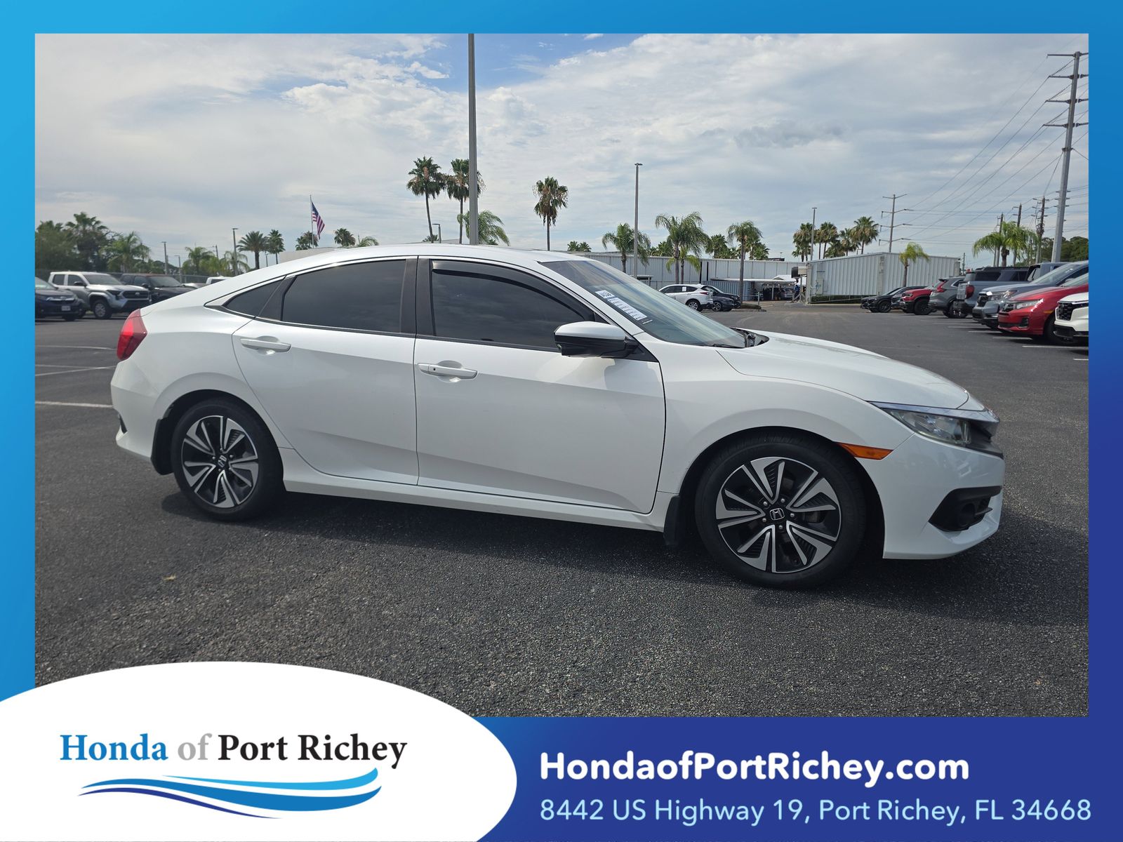 White Orchid Pearl 2018 Honda Civic EX-L Sedan Front-Wheel Drive Continuously Variable Transmission