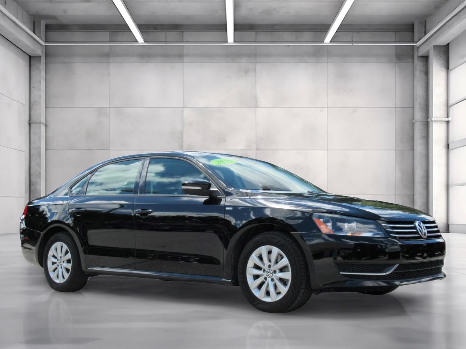 Black 2015 Volkswagen Passat Sedan Front-Wheel Drive 6-Speed Automatic