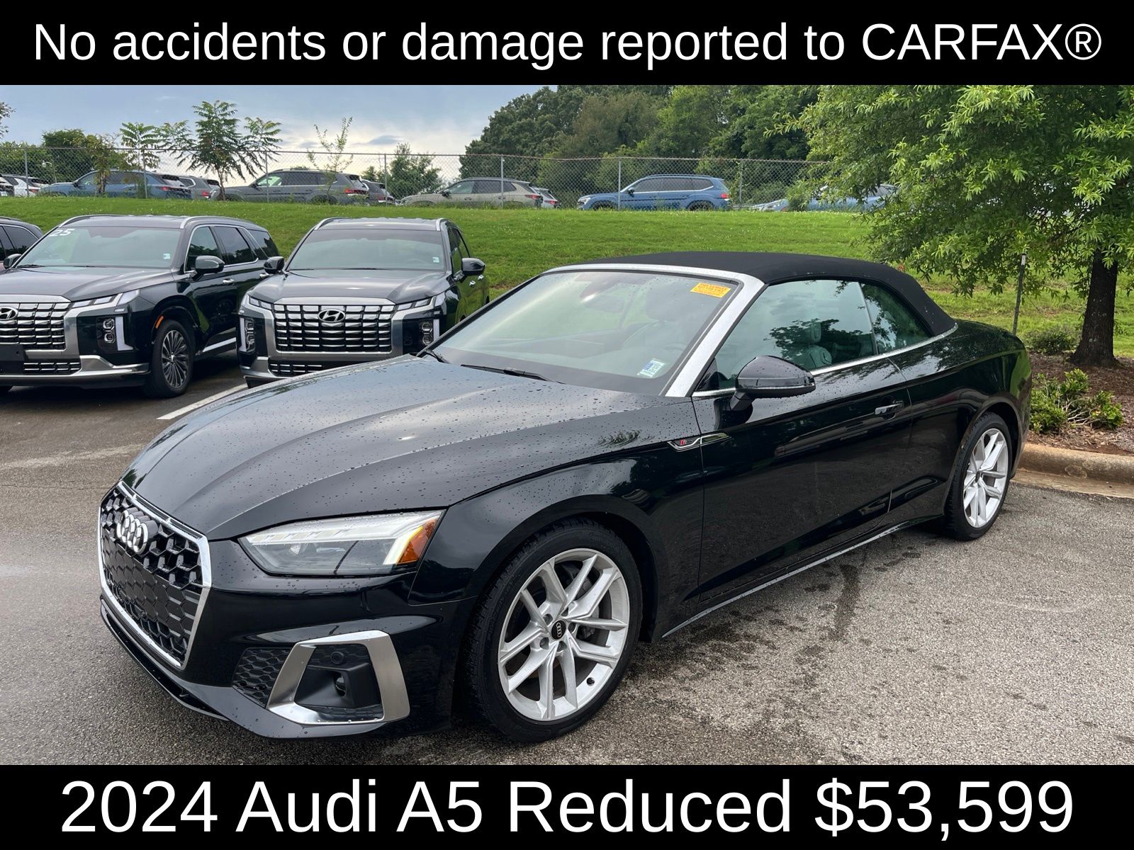 Mythos Black Metallic 2024 Audi A5 Convertible All-Wheel Drive 7-Speed Automatic