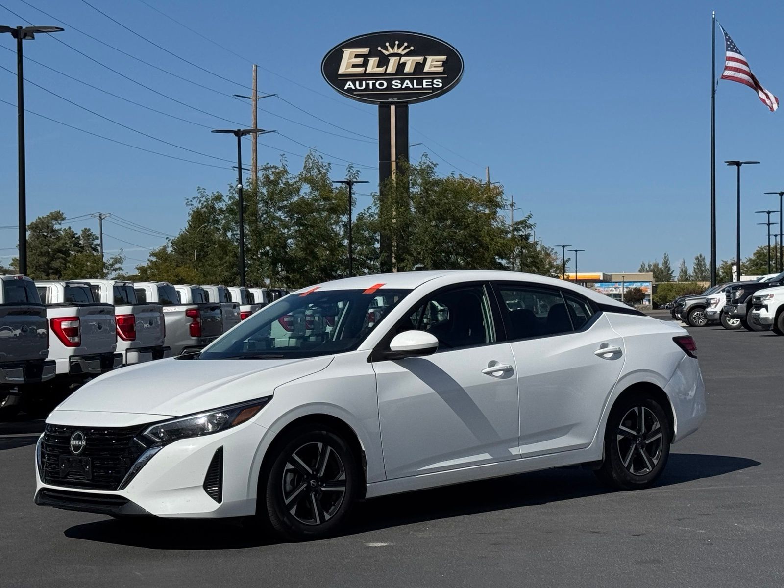 White (Fresh Powder) 2024 Nissan Sentra Sedan Front-Wheel Drive Continuously Variable Transmission