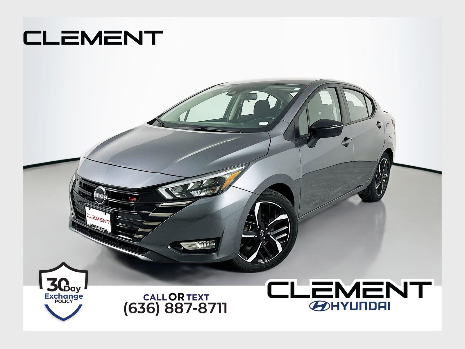 Gray 2024 Nissan Versa Sedan Front-Wheel Drive Continuously Variable Transmission