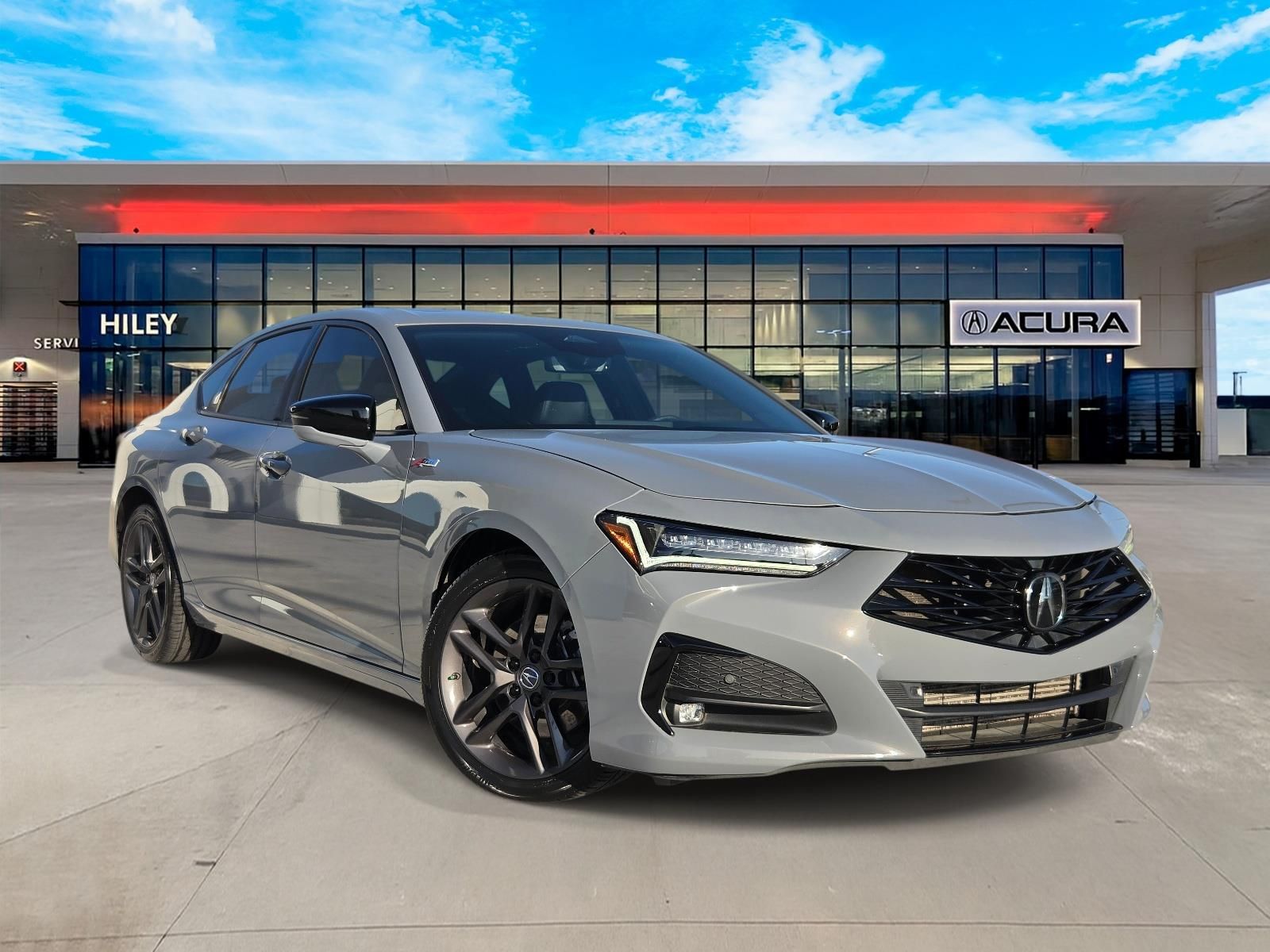 Gray (Modern Steel Metallic) 2024 Acura TLX Sedan All-Wheel Drive Automatic