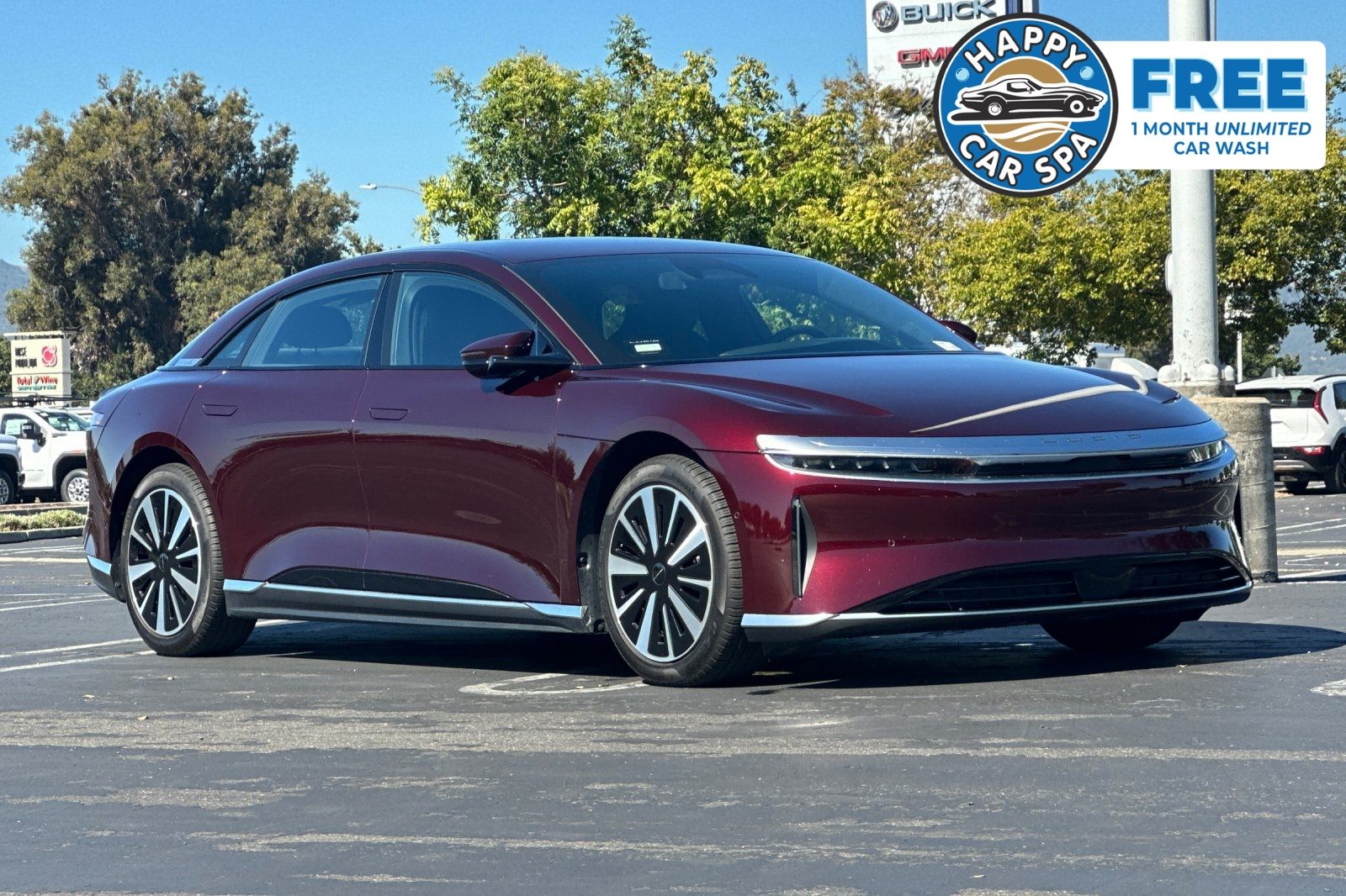 Zenith Red Metallic 2025 Lucid Air Sedan Rear-Wheel Drive 1-Speed Automatic