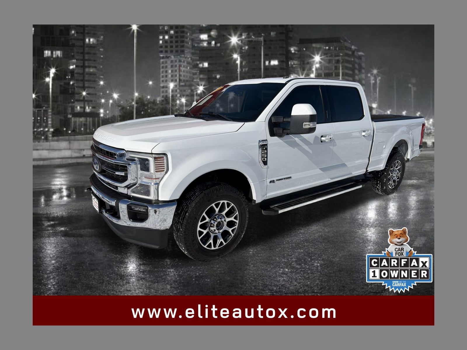Oxford White 2022 Ford F-250 Super Duty Lariat Crew Cab 4WD Pickup Truck Four-Wheel Drive Automatic