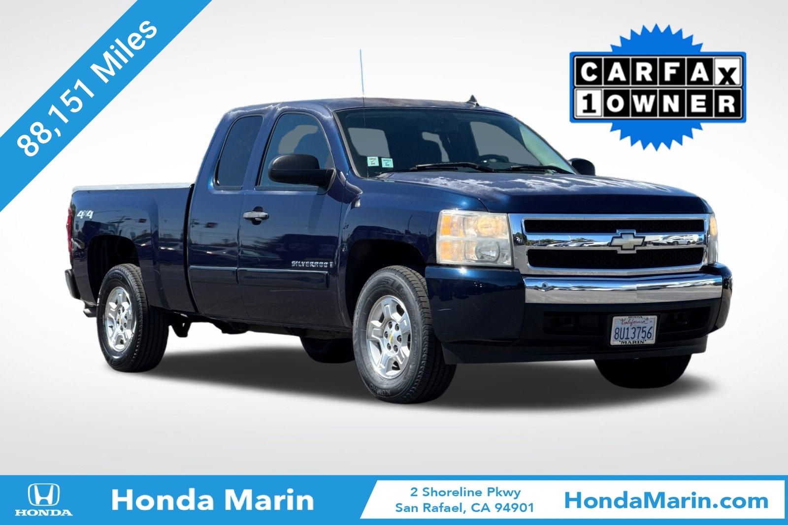 Dark Blue Metallic 2008 Chevrolet Silverado 1500 Pickup Truck  4-Speed Automatic Overdrive