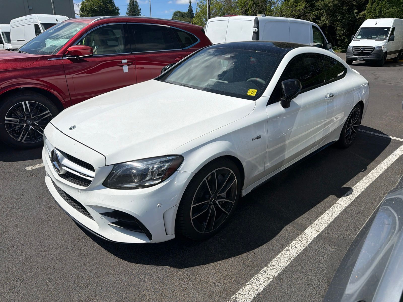 Polar White 2020 Mercedes-Benz C-Class Coupe All-Wheel Drive 9-Speed Automatic
