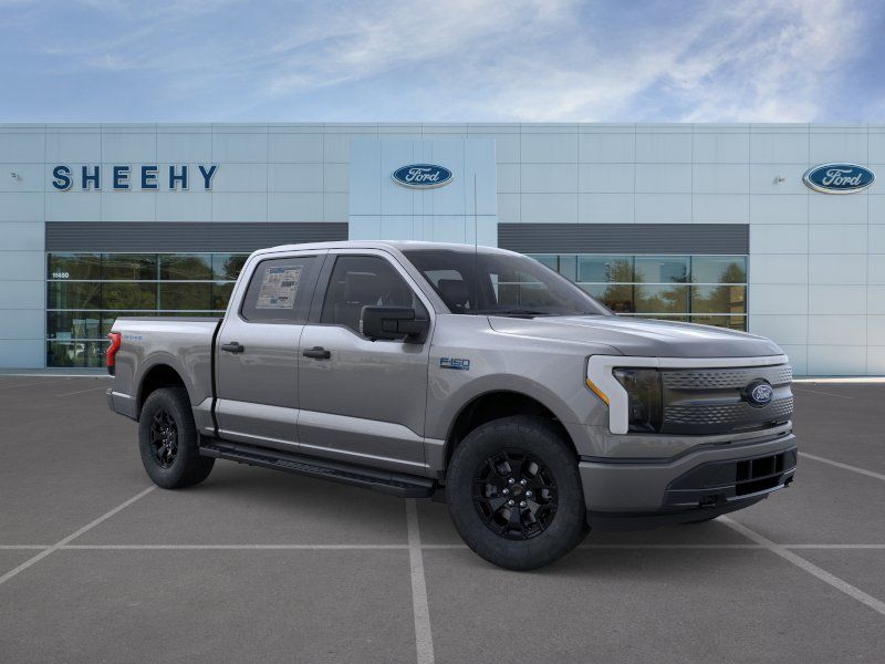 Gray Metallic 2025 Ford F-150 Lightning XLT SuperCrew AWD Pickup Truck All-Wheel Drive Automatic