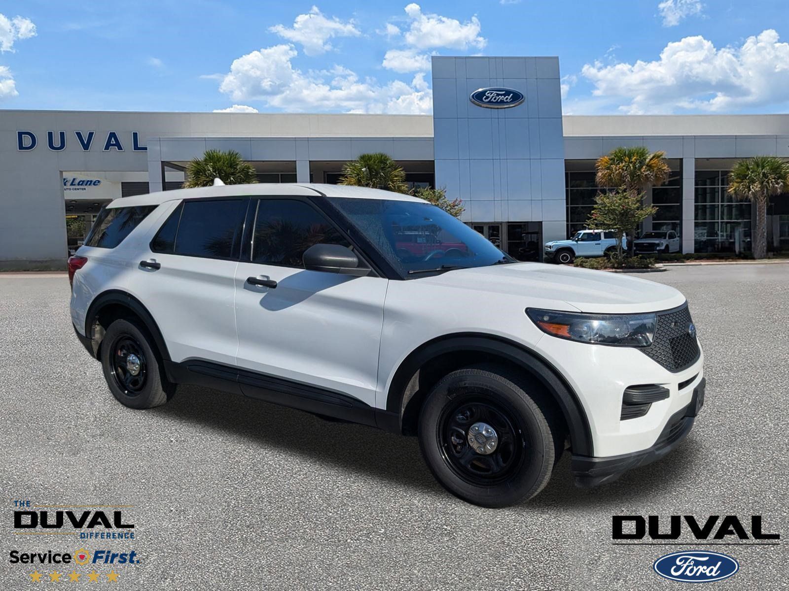 Oxford White 2022 Ford Explorer Hybrid Police Interceptor Utility AWD SUV / Crossover All-Wheel Drive Automatic