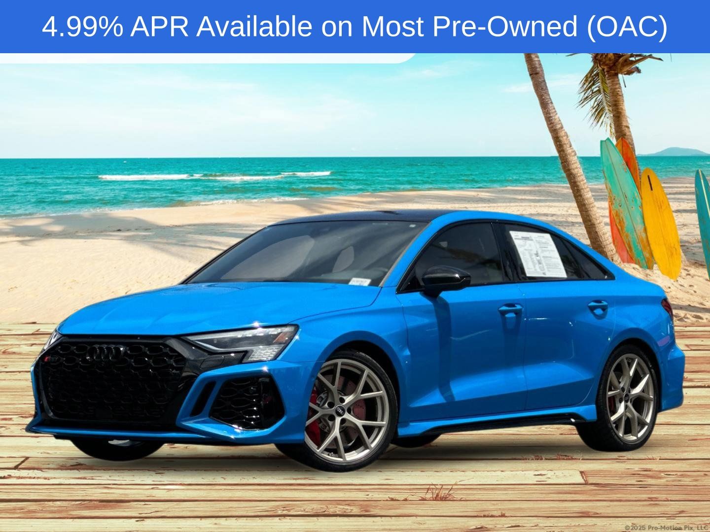 Blue 2022 Audi RS 3 Sedan All-Wheel Drive 7-Speed Automatic