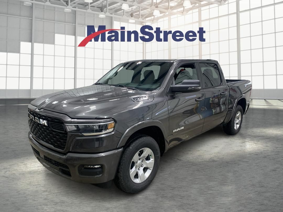 Gray (Granite Crystal Metallic Clearcoat) 2025 RAM 1500 Big Horn Crew Cab 4WD Pickup Truck Four-Wheel Drive 8-Speed Automatic