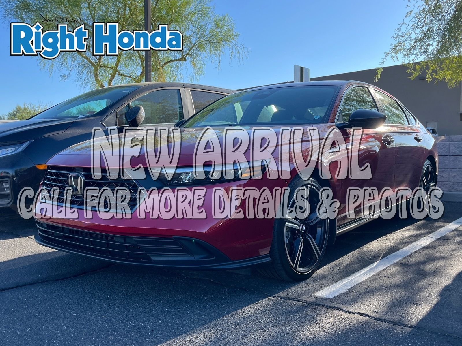 Red 2024 Honda Accord Hybrid Sedan Front-Wheel Drive Continuously Variable Transmission