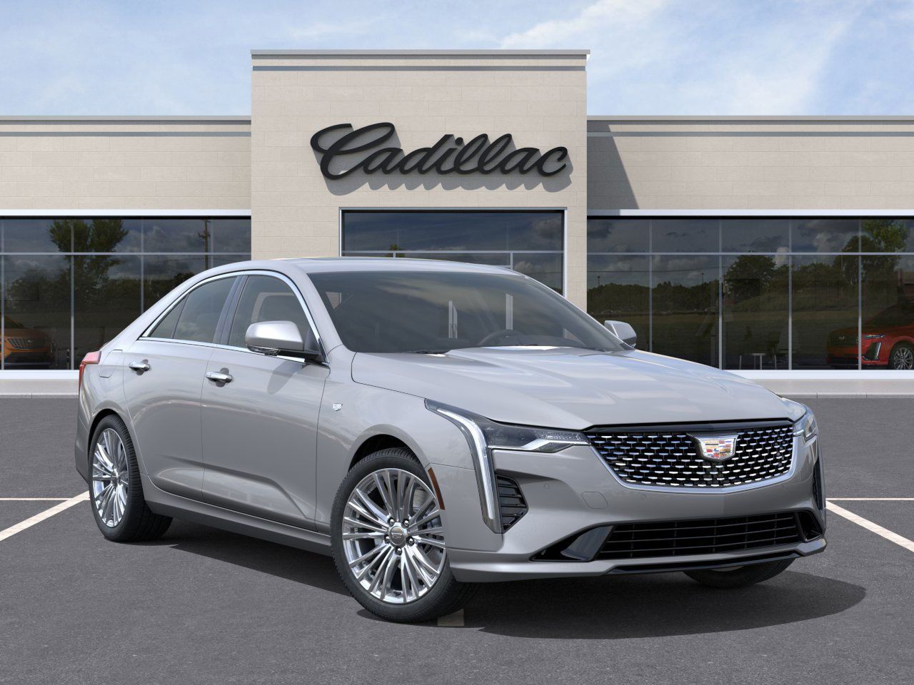 2026 Cadillac CT4 Premium Luxury Silver at Ross Downing Buick GMC