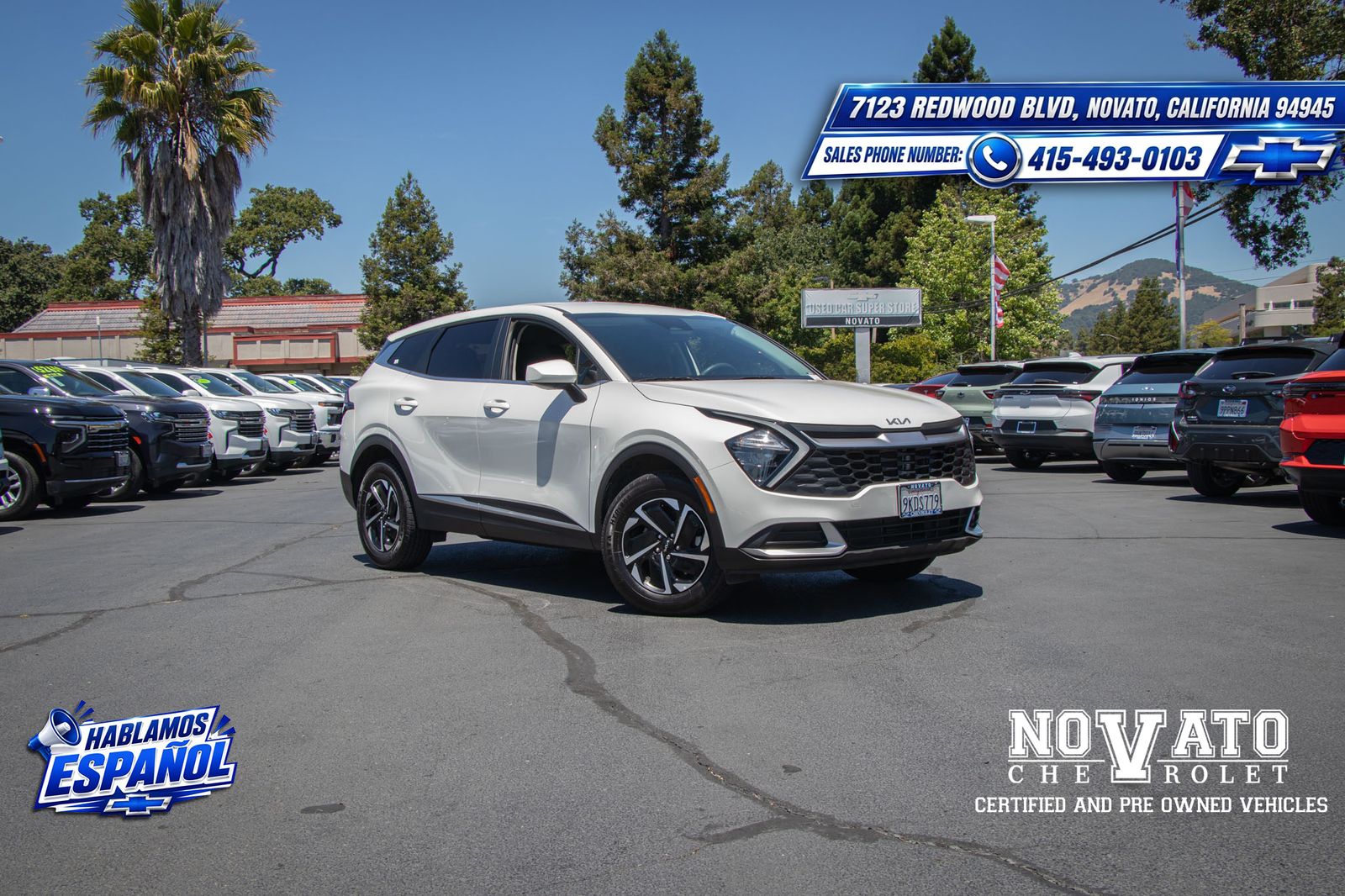 Snow White Pearl 2023 Kia Sportage Hybrid SUV / Crossover All-Wheel Drive 6-Speed Automatic