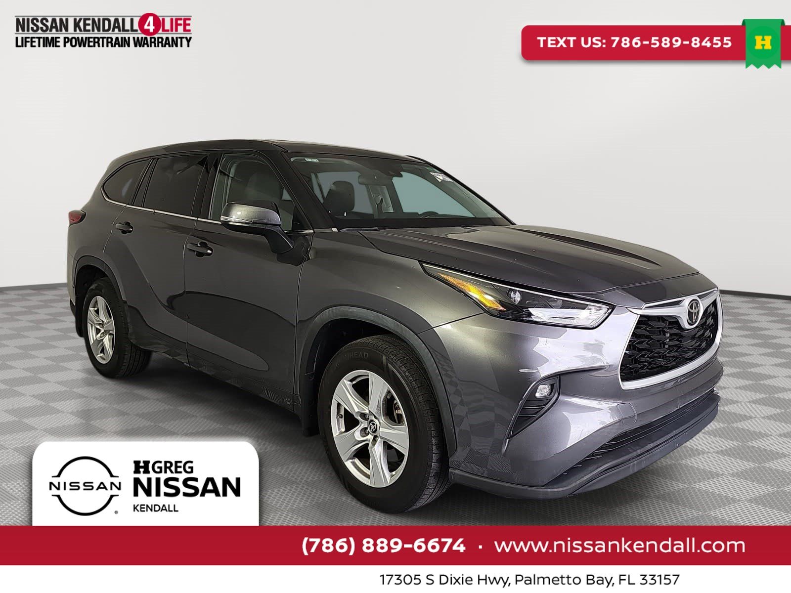 Magnetic Gray Metallic 2022 Toyota Highlander SUV / Crossover All-Wheel Drive 8-Speed Automatic
