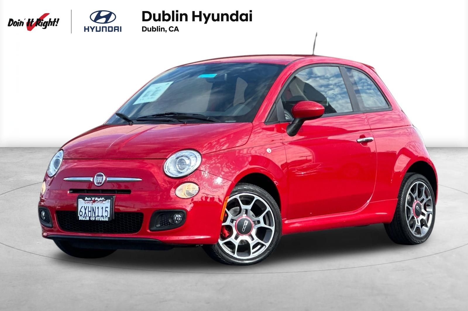 Rosso Brillante (Red Tri-Coat) 2013 FIAT 500 Sport Hatchback Front-Wheel Drive 6-Speed Automatic