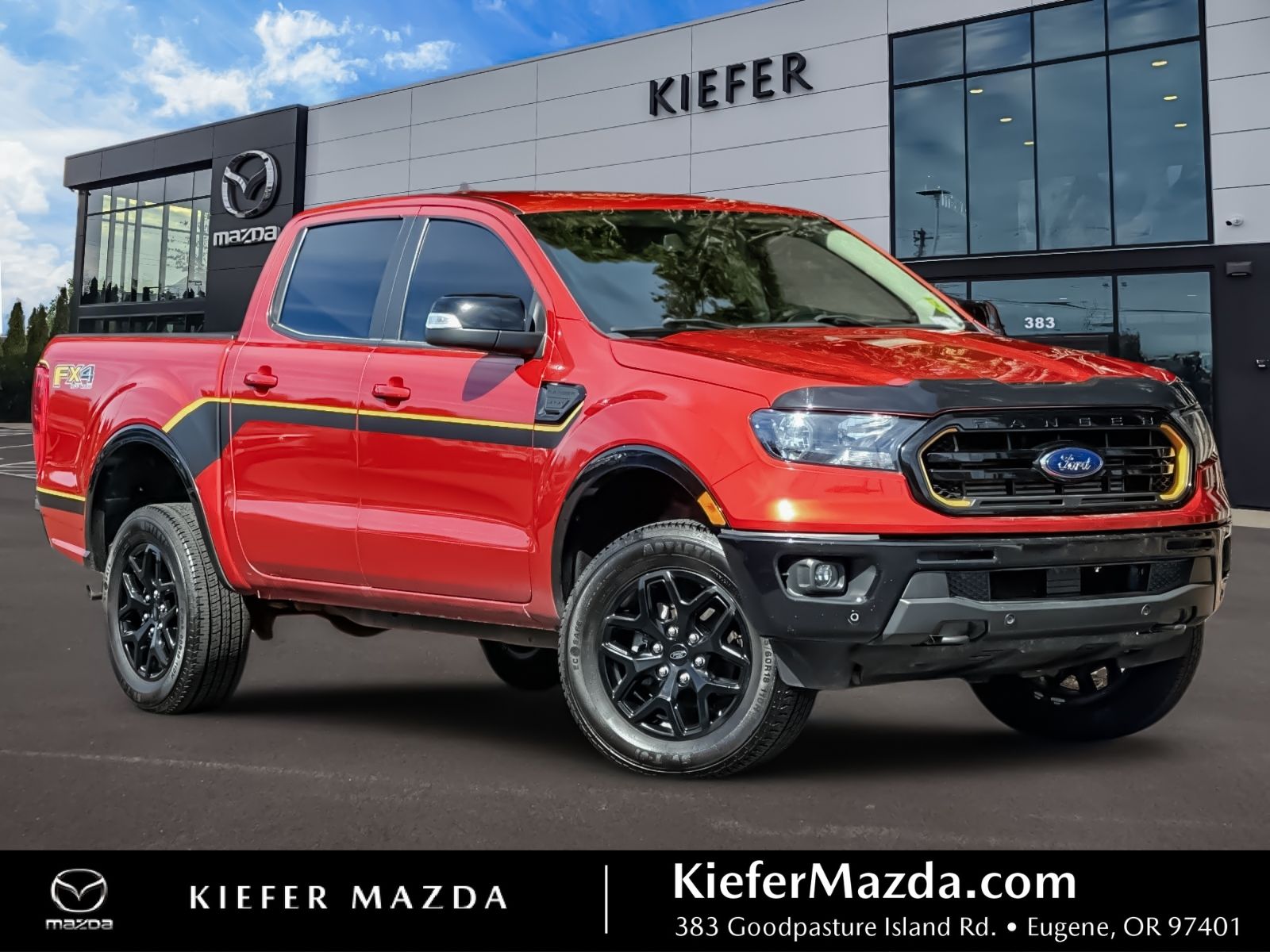 Hot Pepper Red Metallic Tinted Clearcoat 2022 Ford Ranger Pickup Truck Four-Wheel Drive Automatic