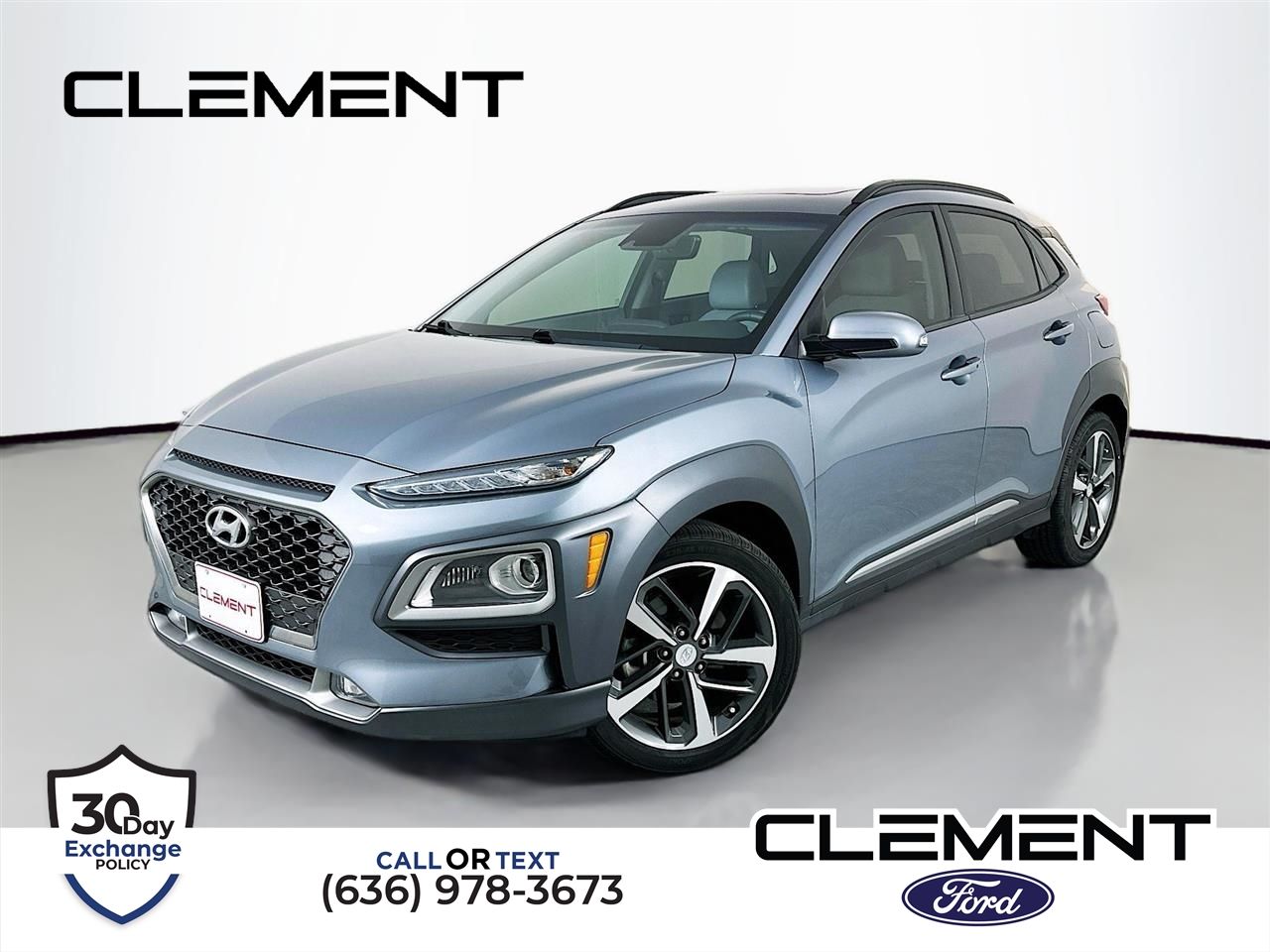 Sonic Silver 2019 Hyundai Kona SUV / Crossover Front-Wheel Drive 7-Speed Automatic