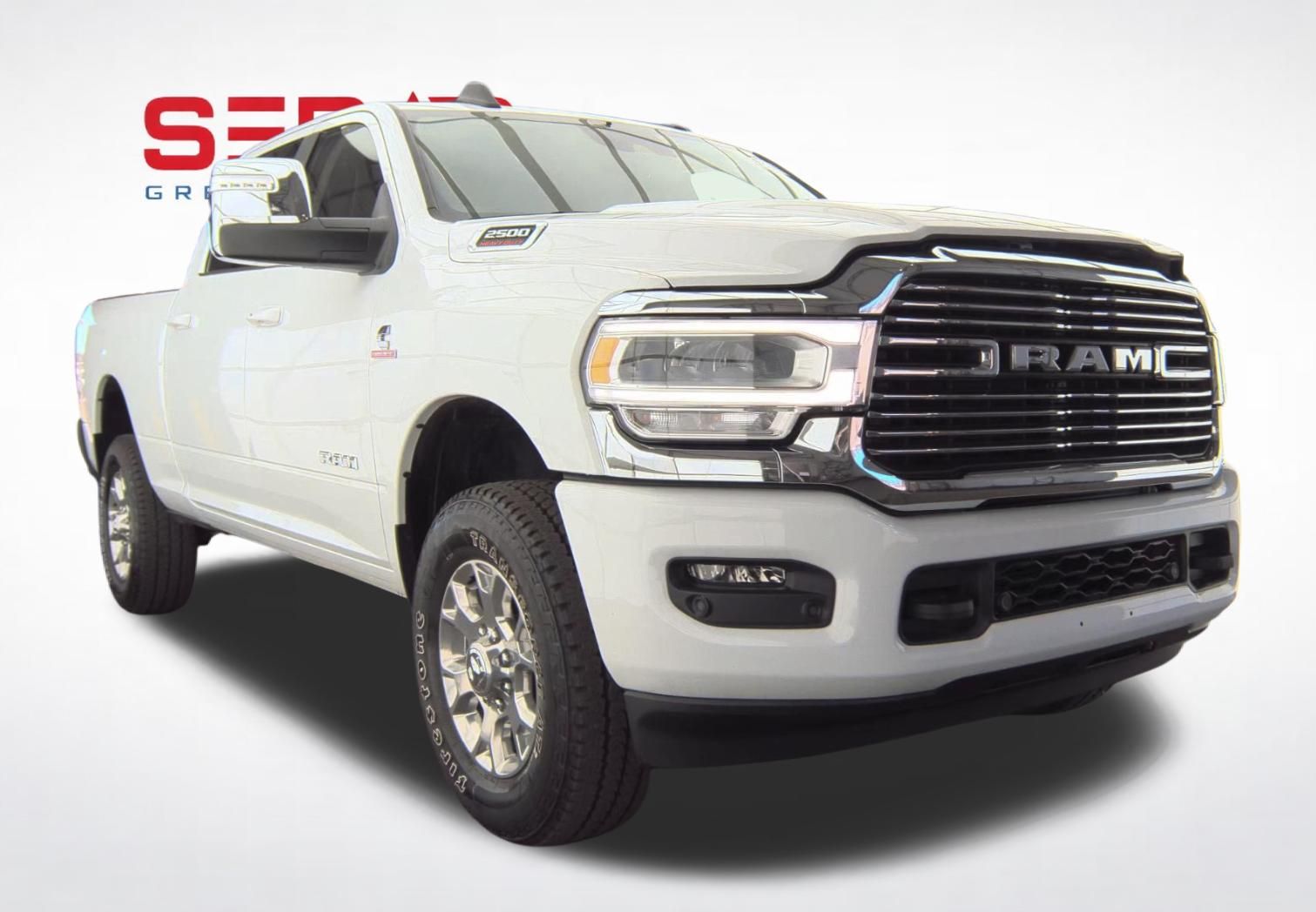 Bright White Clearcoat 2024 RAM 2500 Laramie Crew Cab 4WD Pickup Truck Four-Wheel Drive 6-Speed Automatic