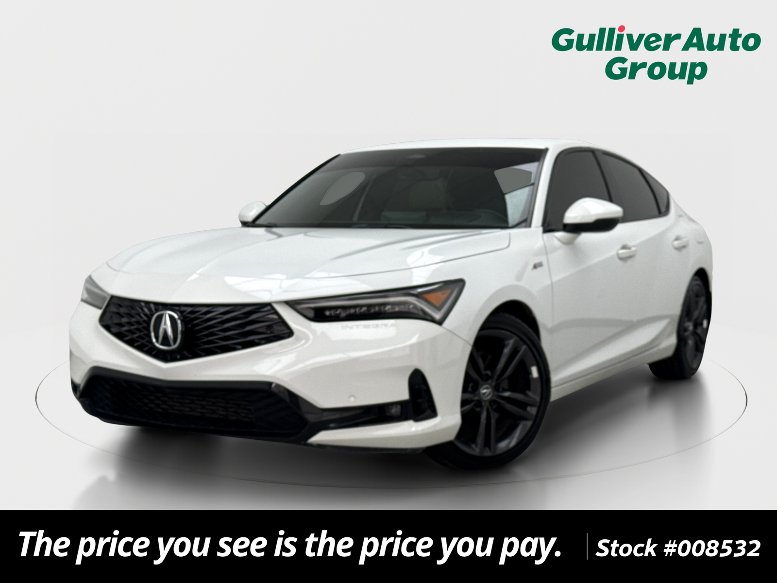 Platinum White Pearl 2023 Acura Integra FWD with Technology and A-SPEC Package Sedan Front-Wheel Drive Continuously Variable Transmission