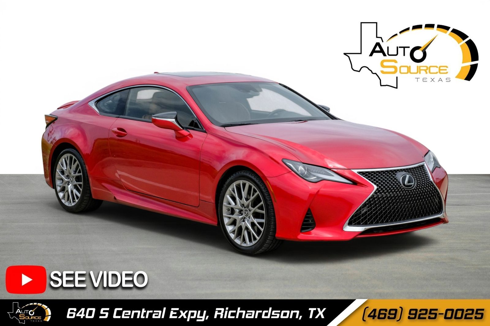 Infrared 2020 Lexus RC Coupe Rear-Wheel Drive 8-Speed Automatic