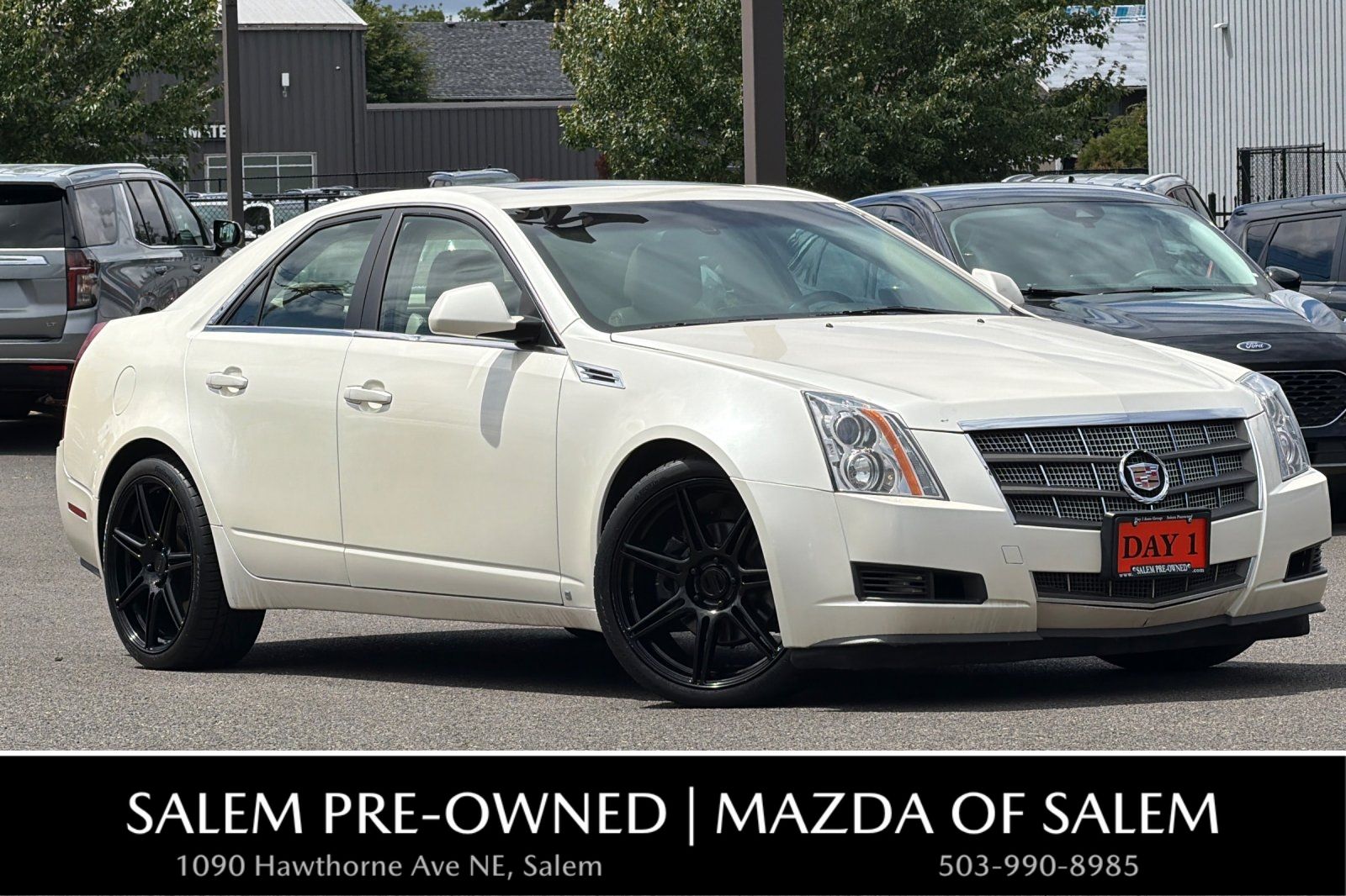 White Diamond Clearcoat 2008 Cadillac CTS Sedan Rear-Wheel Drive 6-Speed Automatic