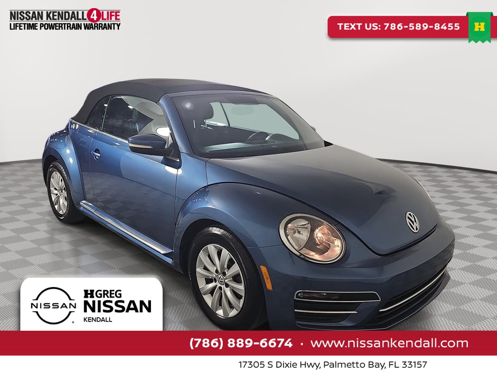 Stonewashed Blue Metallic/Black Roof 2019 Volkswagen Beetle Hatchback Front-Wheel Drive 6-Speed Automatic