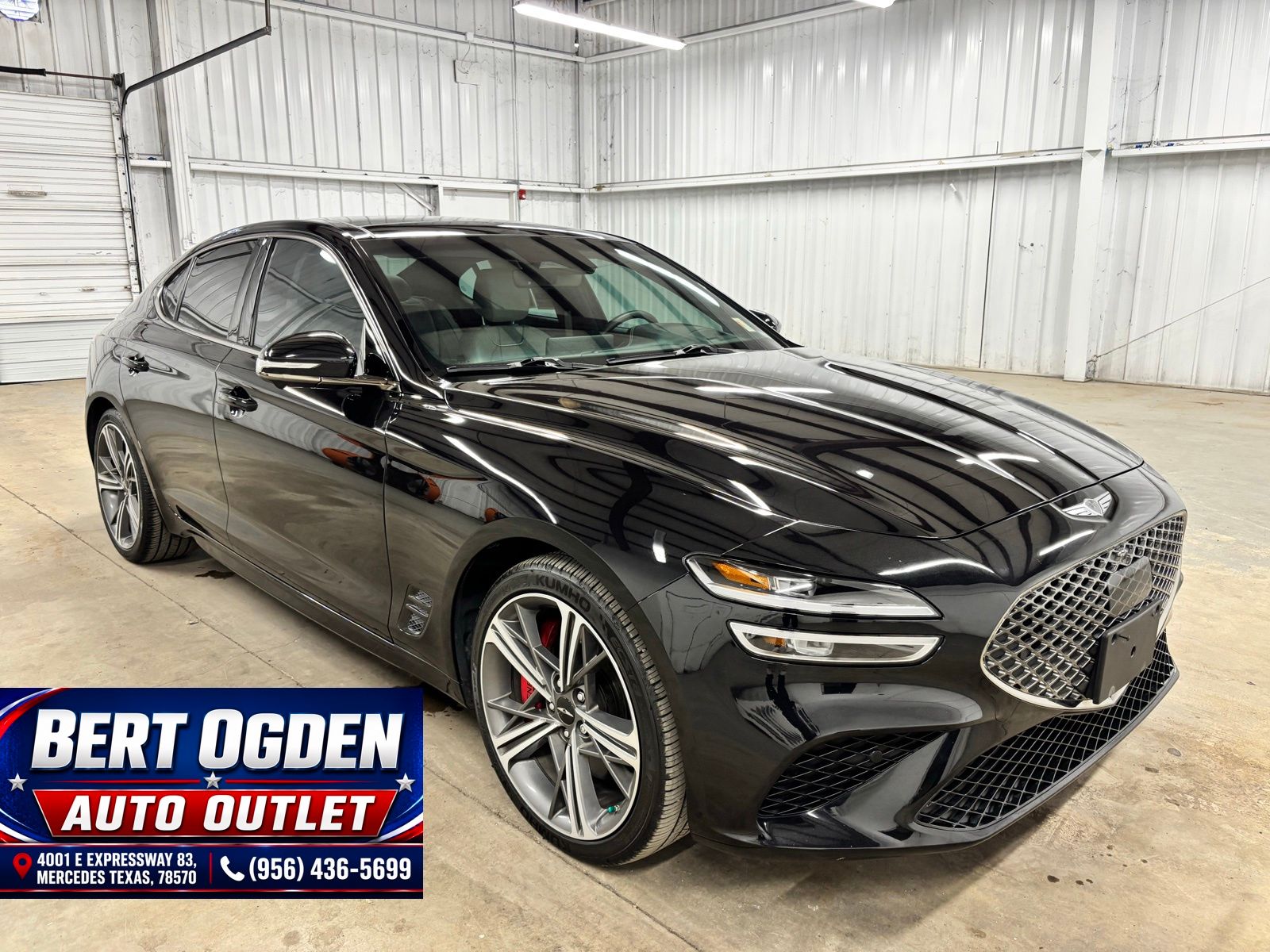 Black 2024 Genesis G70 3.3T Sport Advanced RWD Sedan Rear-Wheel Drive 8-Speed Automatic