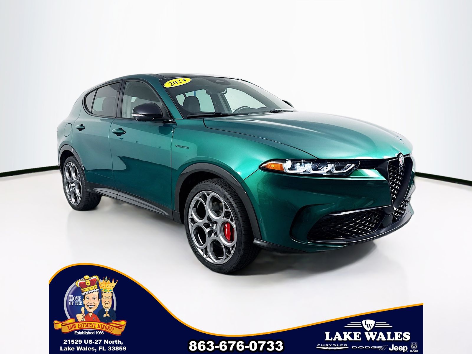Green (Verde Fangio Metallic) 2024 Alfa Romeo Tonale SUV / Crossover  6-Speed Automatic