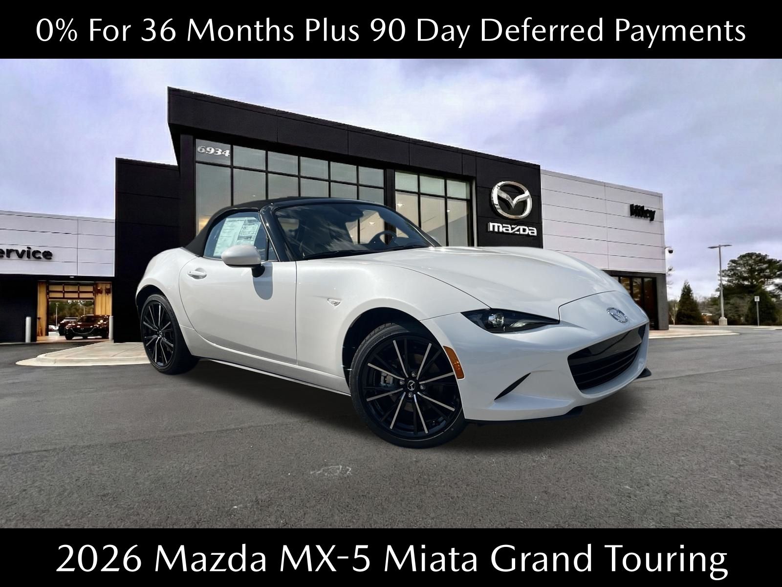 Snowflake White Pearl Mica 2026 Mazda MX-5 Miata Convertible Rear-Wheel Drive 6-Speed Manual
