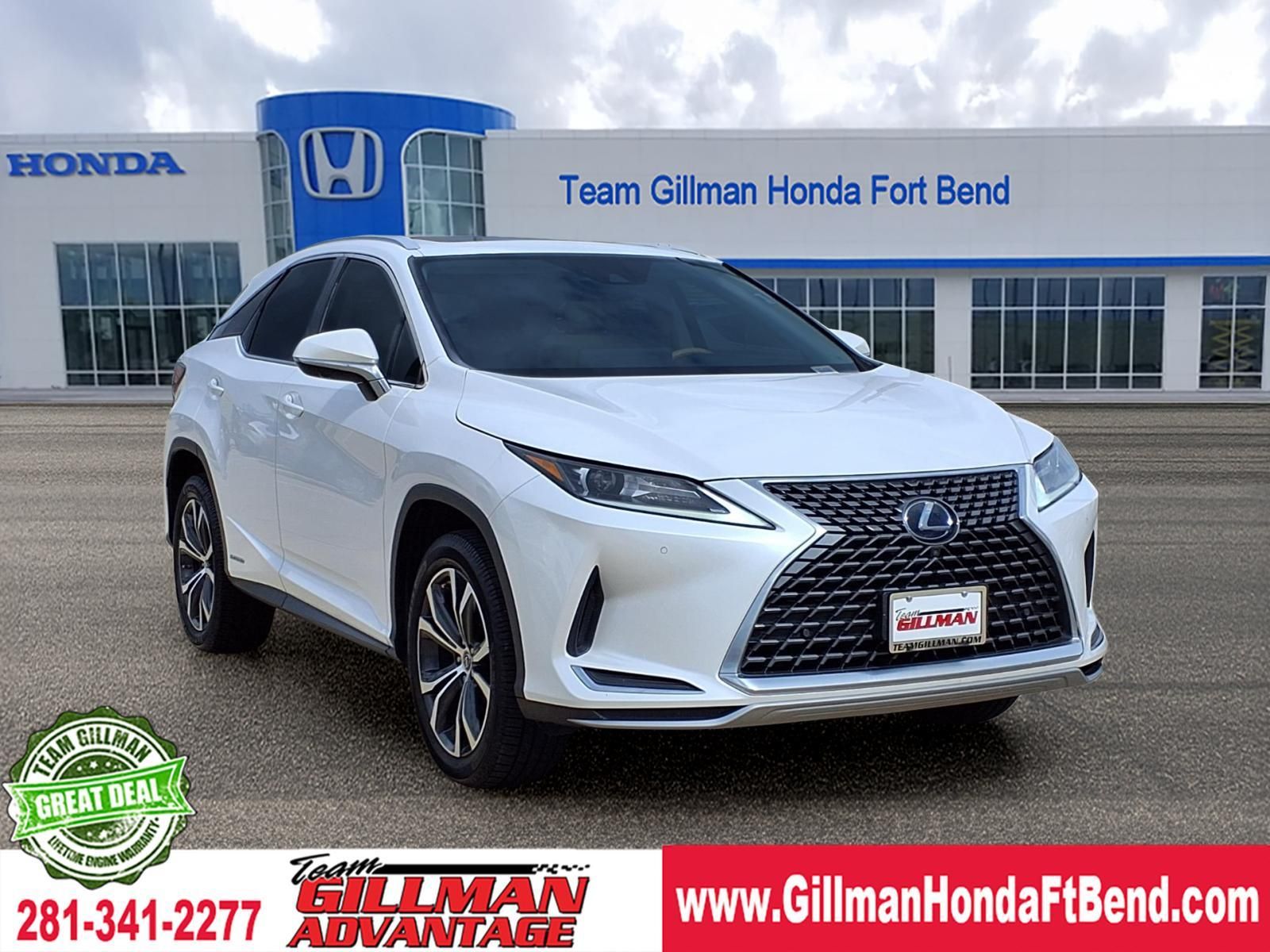 Ultra White 2021 Lexus RX Hybrid 450h AWD SUV / Crossover All-Wheel Drive Continuously Variable Transmission