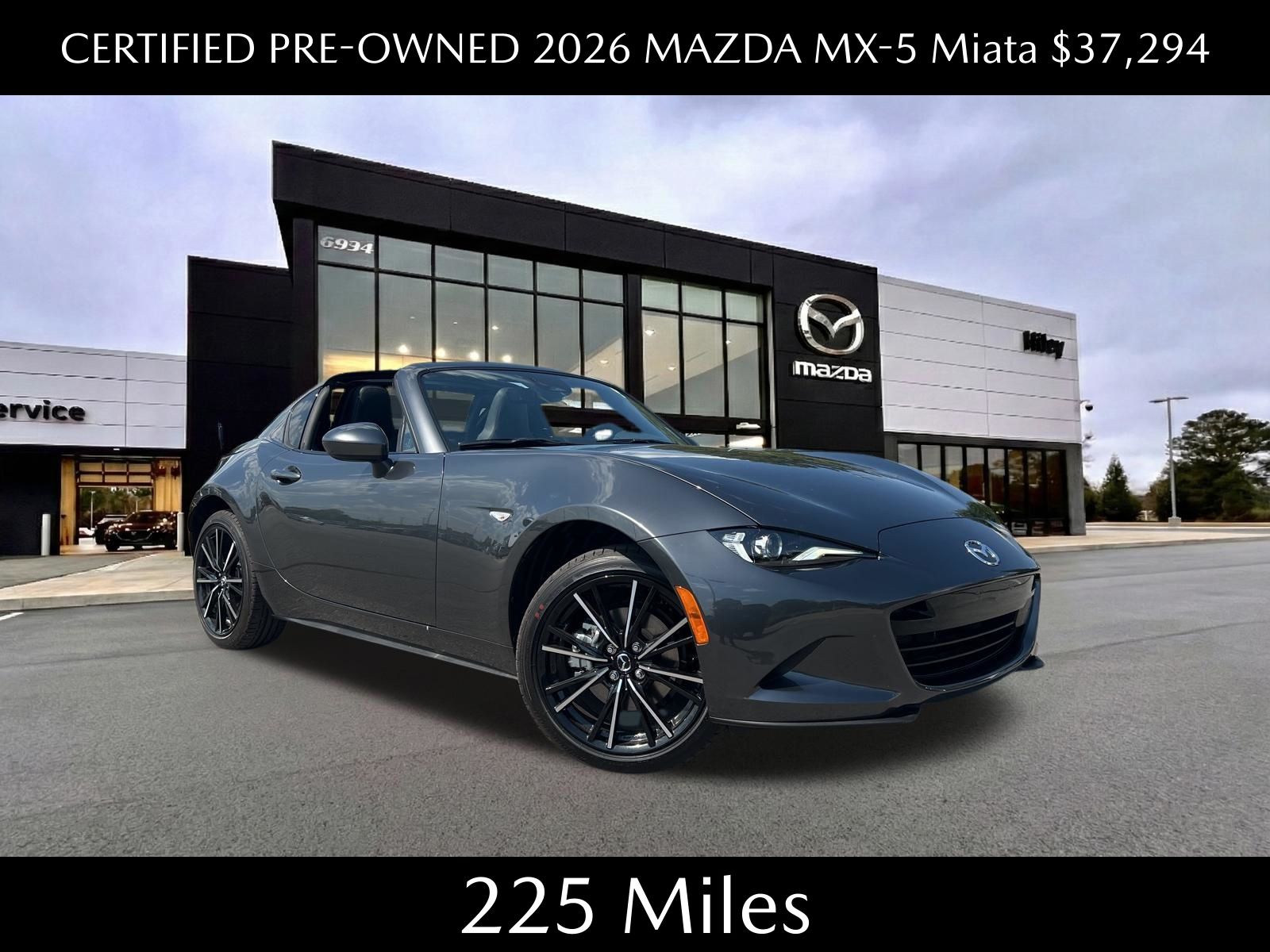 Machine Gray Metallic 2026 Mazda MX-5 Miata RF Grand Touring RWD Convertible Rear-Wheel Drive 6-Speed Automatic