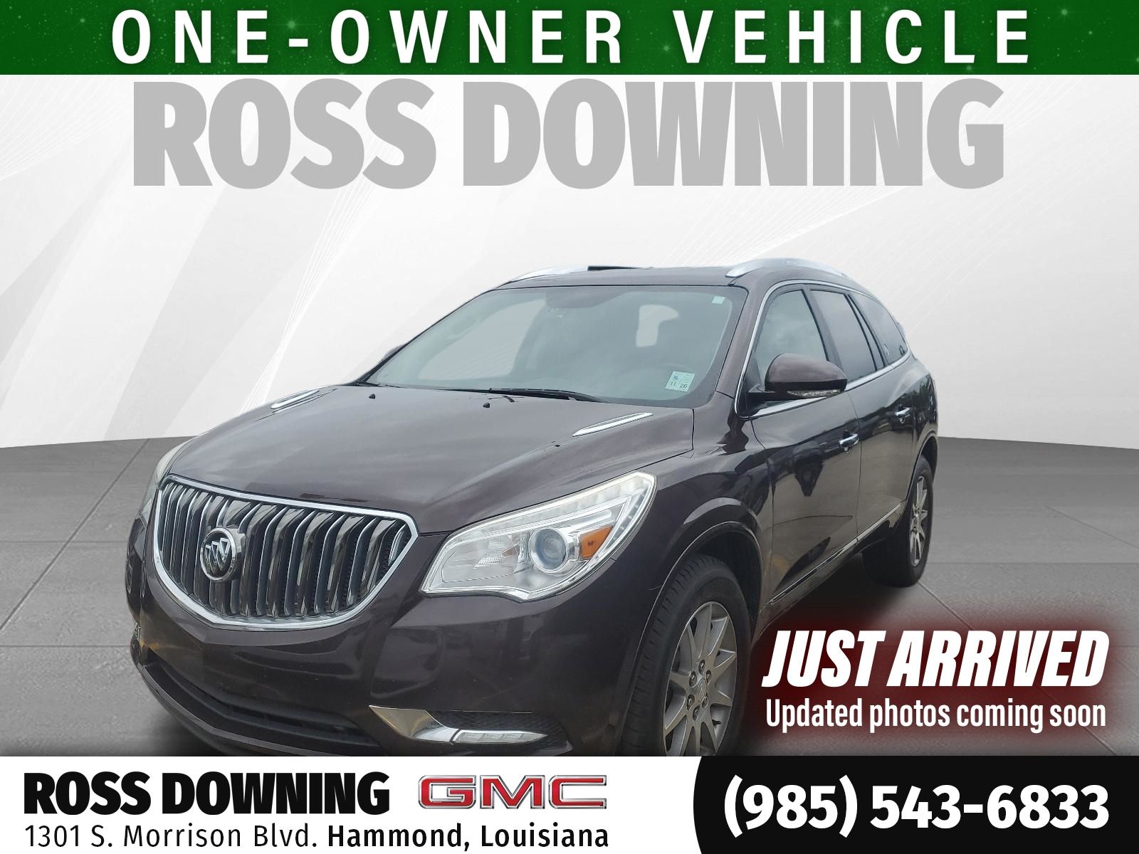Brown (Dark Chocolate Metallic) 2016 Buick Enclave Leather FWD SUV / Crossover Front-Wheel Drive 6-Speed Automatic Overdrive