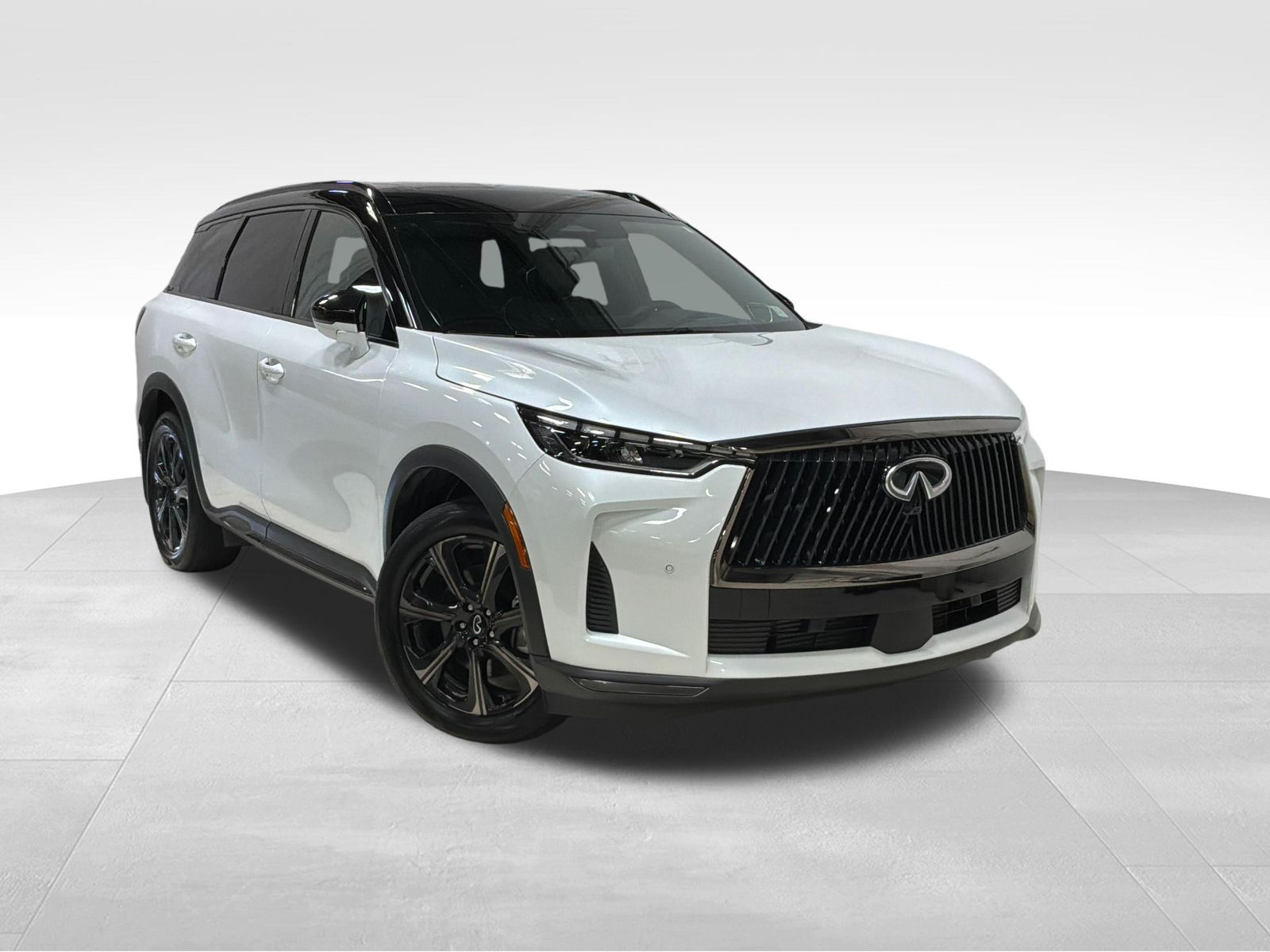 Radiant White/Black Obsidian 2026 INFINITI QX60 SUV / Crossover All-Wheel Drive 9-Speed Automatic