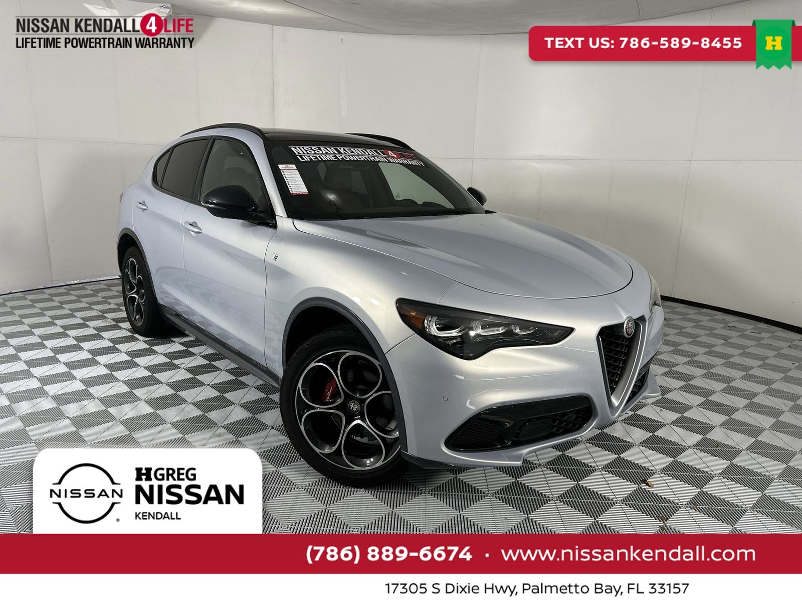 Moonlight Gray Metallic 2024 Alfa Romeo Stelvio Ti AWD SUV / Crossover All-Wheel Drive 8-Speed Automatic