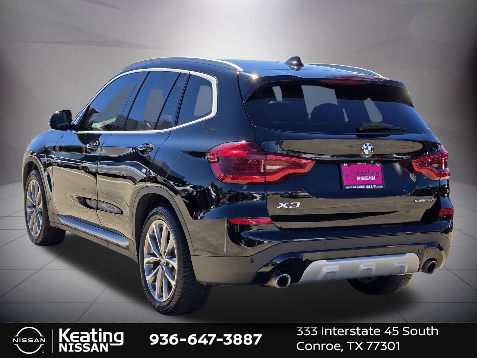 2019 BMW X3 sDrive30i Black at North Houston Mitsubishi