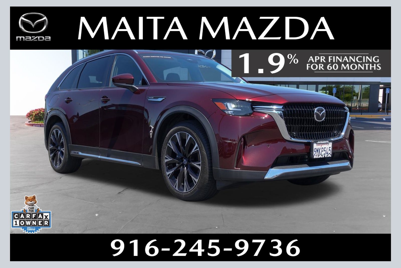 Artisan Red Premium 2024 Mazda CX-90 PHEV Premium AWD SUV / Crossover All-Wheel Drive 8-Speed Automatic