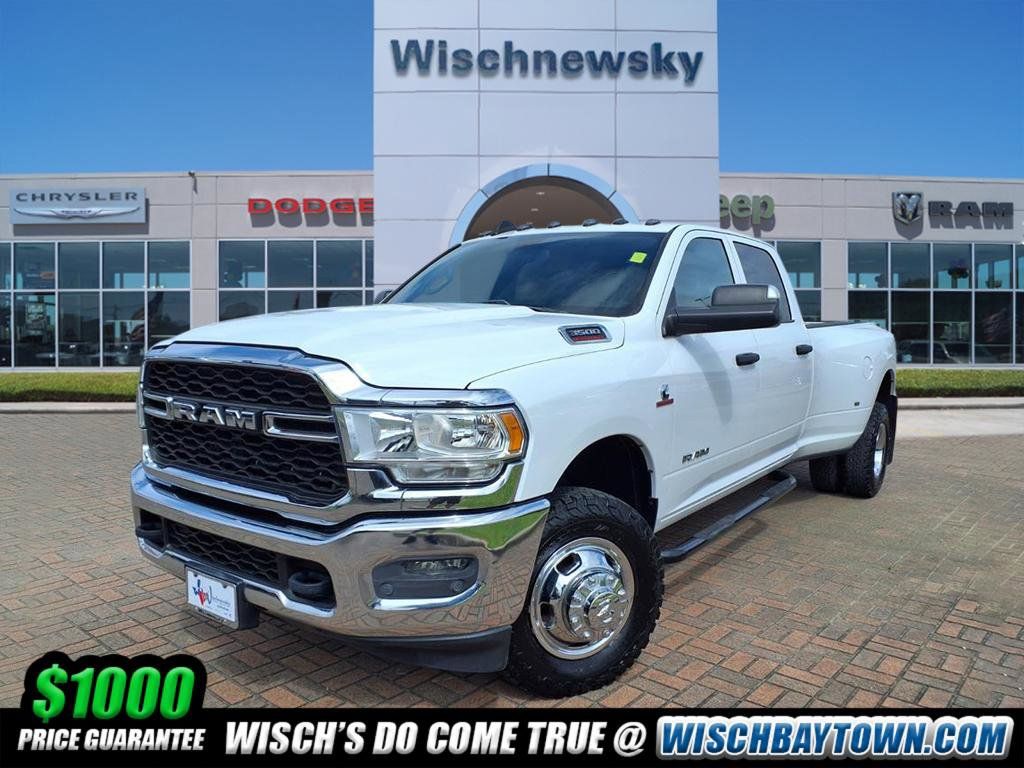Bright White Clearcoat 2021 RAM 3500 Tradesman Crew Cab LB DRW 4WD Pickup Truck Four-Wheel Drive 6-Speed Automatic
