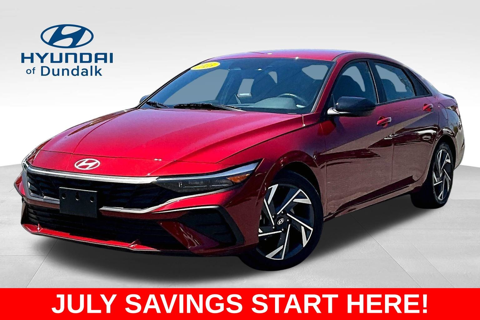 Ultimate Red 2025 Hyundai Elantra Sedan Front-Wheel Drive Continuously Variable Transmission