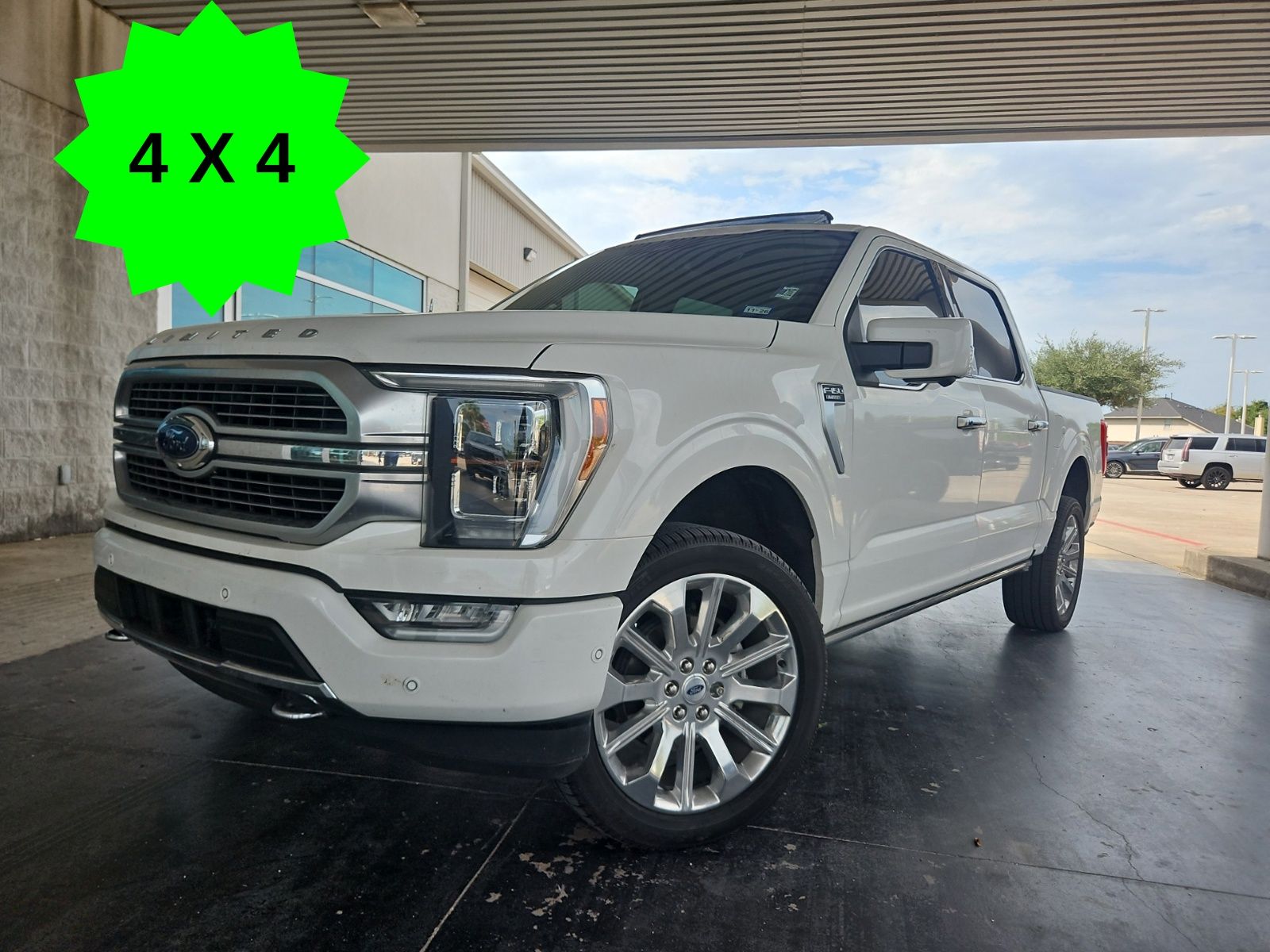 White 2021 Ford F-150 Pickup Truck Four-Wheel Drive Automatic