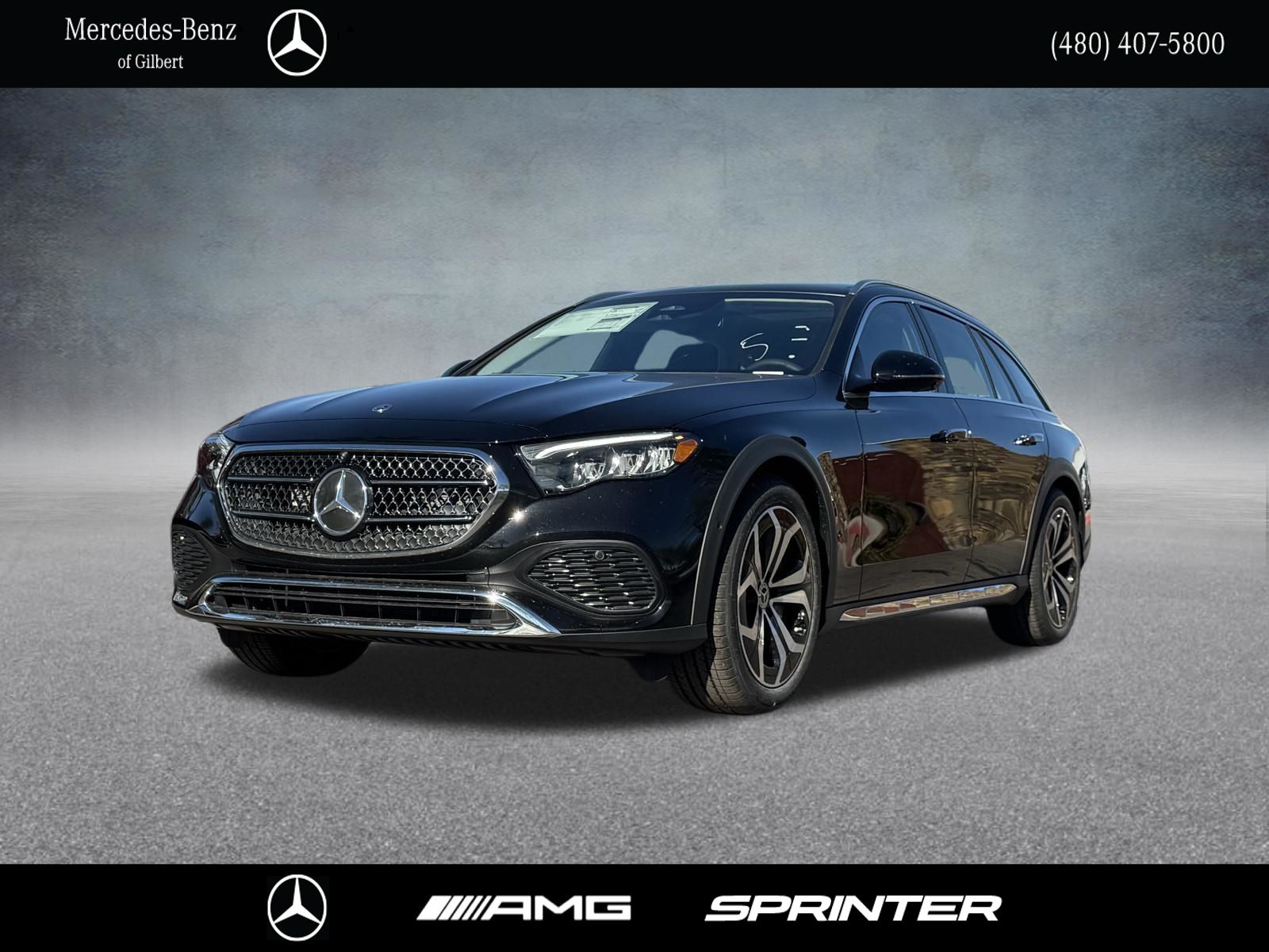 Obsidian Black Metallic 2026 Mercedes-Benz E-Class All-Terrain E 450 4MATIC Wagon All-Wheel Drive 9-Speed Automatic