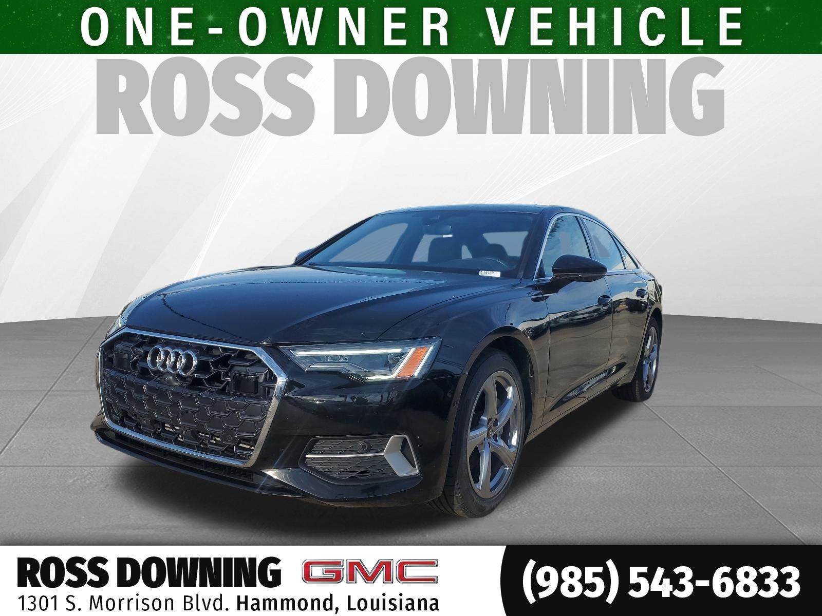 Black 2024 Audi A6 quattro Premium Plus 45 TFSI Sedan All-Wheel Drive 7-Speed Automatic