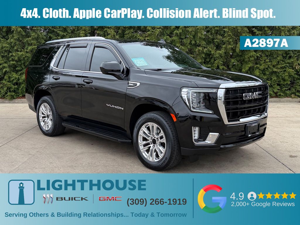 Onyx Black 2021 GMC Yukon SLE 4WD SUV / Crossover Four-Wheel Drive